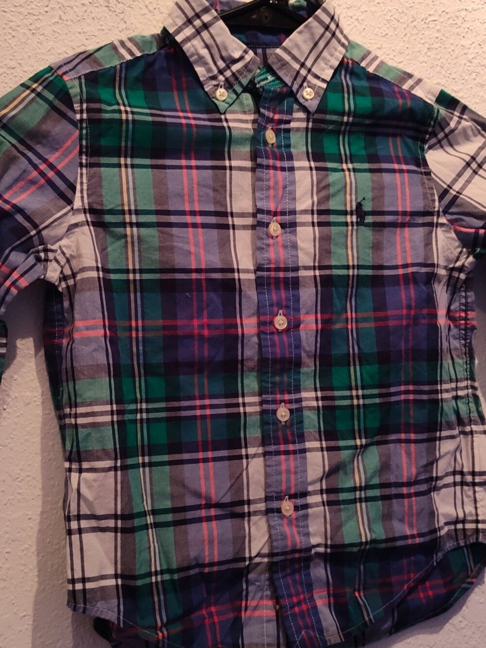 Ralph Lauren, Natural Stretch, Toddler Plaid Shirt, 4/4T